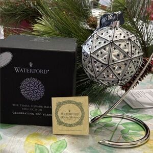 Waterford Glittering Silver and Black Ornament